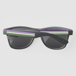 SlipperyJoe's Genderqueer Pride Flag colours Non-b Sunglasses