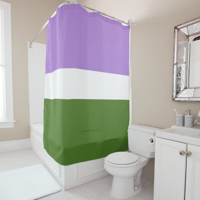 SlipperyJoe's genderqueer pride flag lavender blen (In Situ)