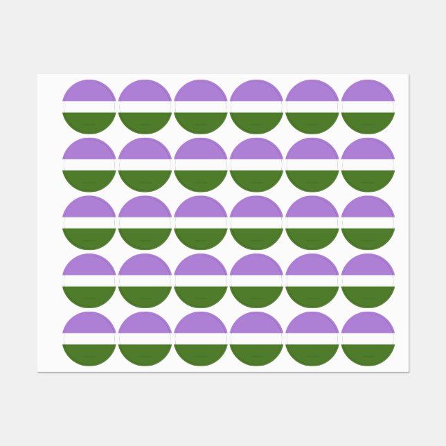 SlipperyJoe's genderqueer pride flag lavender blen (Sheet)