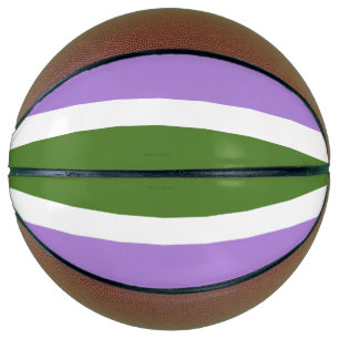 SlipperyJoe's genderqueer pride flag lavender blen Basketball