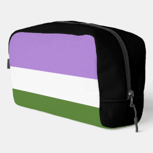 SlipperyJoe's genderqueer pride flag lavender blen Dopp Kit