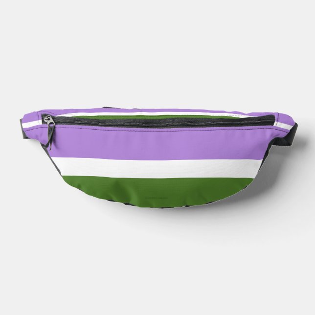 SlipperyJoe's genderqueer pride flag lavender blen Fanny Pack (Lay Down)