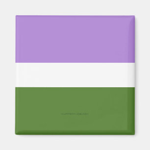 SlipperyJoe's genderqueer pride flag lavender blen Magnet