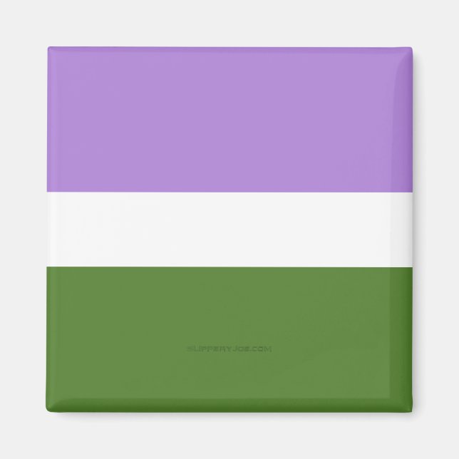 SlipperyJoe's genderqueer pride flag lavender blen Magnet (Front)