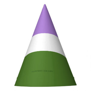 SlipperyJoe's genderqueer pride flag lavender blen Party Hat