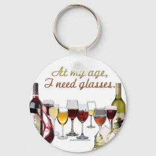 SlipperyJoe's Glasses fermented grapes wine pourin Keychain