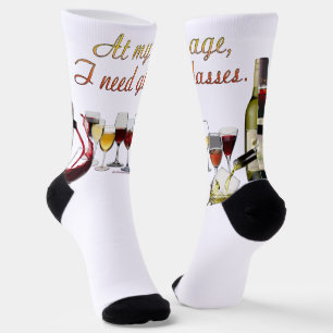 SlipperyJoe's Glasses fermented grapes wine pourin Socks