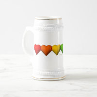 SlipperyJoe's glossy 3D heart shapes glyphs create