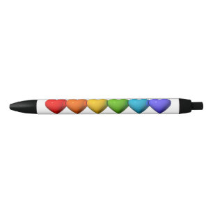 SlipperyJoe's glossy 3D heart shapes glyphs create Black Ink Pen