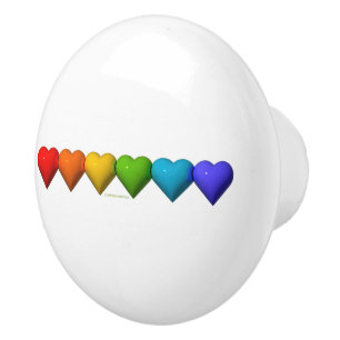 SlipperyJoe's glossy 3D heart shapes glyphs create Ceramic Knob