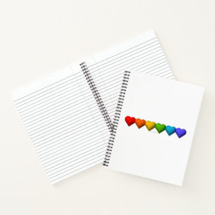 SlipperyJoe's glossy 3D heart shapes glyphs create Notebook