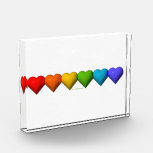 SlipperyJoe's glossy 3D heart shapes glyphs create Photo Block