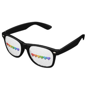 SlipperyJoe's glossy 3D heart shapes glyphs create Retro Sunglasses