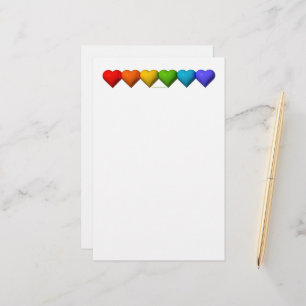SlipperyJoe's glossy 3D heart shapes glyphs create Stationery