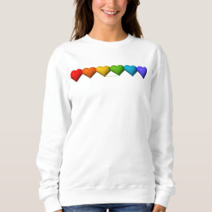 SlipperyJoe's glossy 3D heart shapes glyphs create Sweatshirt