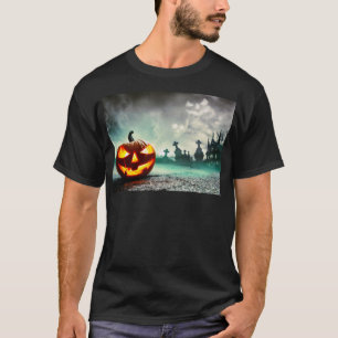 SlipperyJoe's glowing jack‑o’-lantern Halloween wa T-Shirt