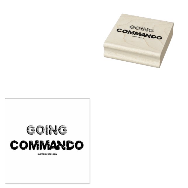 SlipperyJoe's going commando dive-bar energy grit  Rubber Stamp (Stamped)