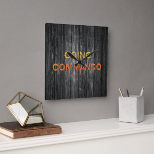 SlipperyJoe's going commando dive-bar energy grit Square Wall Clock