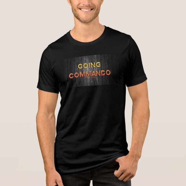 SlipperyJoe's going commando dive-bar energy grit  Tri-Blend Shirt (Front)