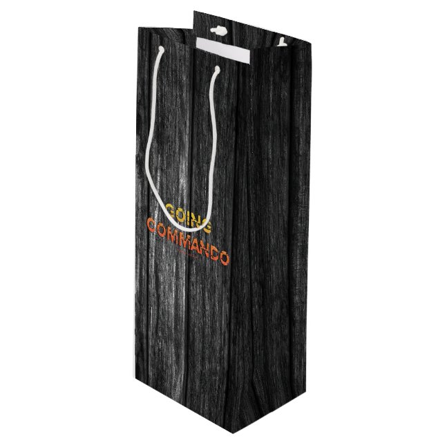 SlipperyJoe's going commando dive-bar energy grit  Wine Gift Bag (Front Angled)