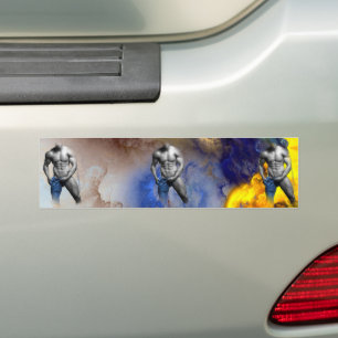 SlipperyJoe's grayscale muscular man physique yell Bumper Sticker