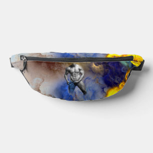 SlipperyJoe's grayscale muscular man physique yell Fanny Pack