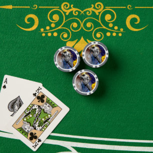 SlipperyJoe's grayscale muscular man physique yell Poker Chips