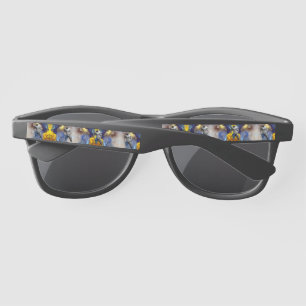 SlipperyJoe's grayscale muscular man physique yell Sunglasses