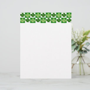SlipperyJoe's green four-leaf clovers Saint Patric Letterhead