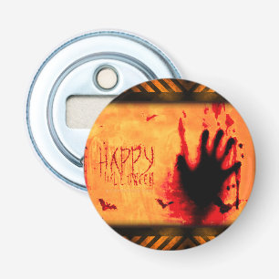 SlipperyJoe's gritty Happy Halloween graphic jagge Bottle Opener
