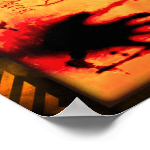 SlipperyJoe's gritty Happy Halloween graphic jagge Poster