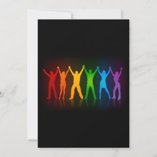 SlipperyJoe's group people holding hands forming l Holiday Card