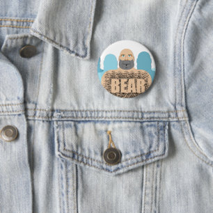 SlipperyJoe's hairy body bear body man unshaven ca 2 Inch Round Button