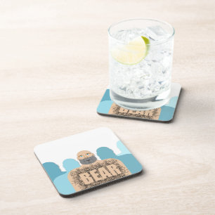 SlipperyJoe's hairy body bear body man unshaven ca Coaster