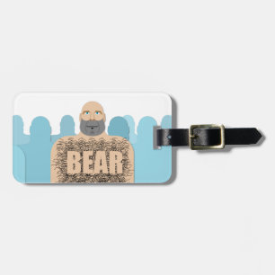 SlipperyJoe's hairy body bear body man unshaven ca Luggage Tag