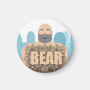 SlipperyJoe's hairy body bear body man unshaven ca Magnet