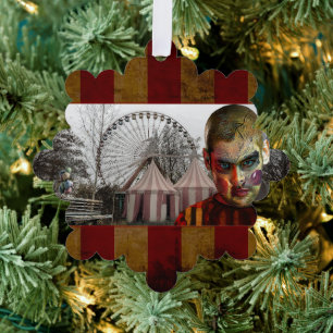 SlipperyJoe's Halloween creepy man doll surreal ca Ornament Card