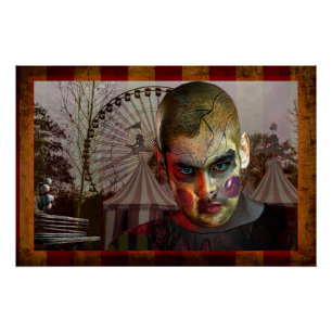 SlipperyJoe's Halloween creepy man doll surreal ca Poster