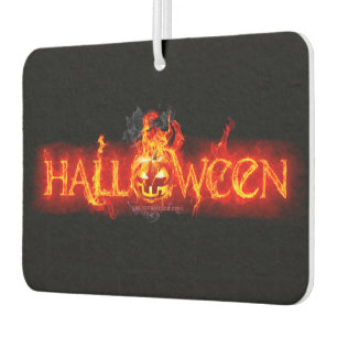 SlipperyJoe's Halloween massive fiery lettering ca Air Freshener