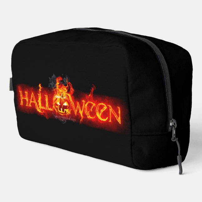 SlipperyJoe's Halloween massive fiery lettering ca Dopp Kit (Right Corner)