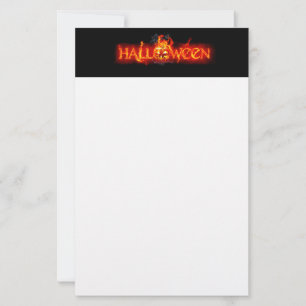 SlipperyJoe's Halloween massive fiery lettering ca Stationery
