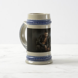 SlipperyJoe's Halloween pale vampiric figure fangs Beer Stein