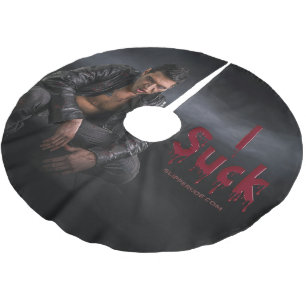 SlipperyJoe's Halloween pale vampiric figure fangs Brushed Polyester Tree Skirt