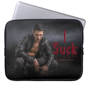 SlipperyJoe's Halloween pale vampiric figure fangs Laptop Sleeve