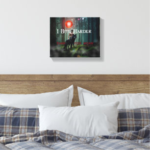 SlipperyJoe's Halloween shirtless muscular man bit Canvas Print