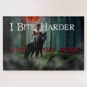 SlipperyJoe's Halloween shirtless muscular man bit Jigsaw Puzzle