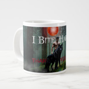 SlipperyJoe's Halloween shirtless muscular man bit Large Coffee Mug