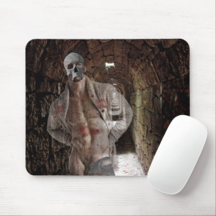 SlipperyJoe's Halloween transparent ghost-like man Mouse Pad