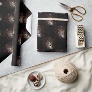 SlipperyJoe's Halloween transparent ghost-like man Wrapping Paper