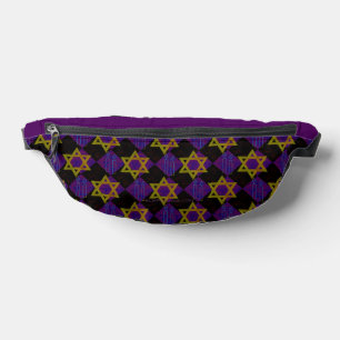 SlipperyJoe's Hanukkah-themed image golden yellow  Fanny Pack